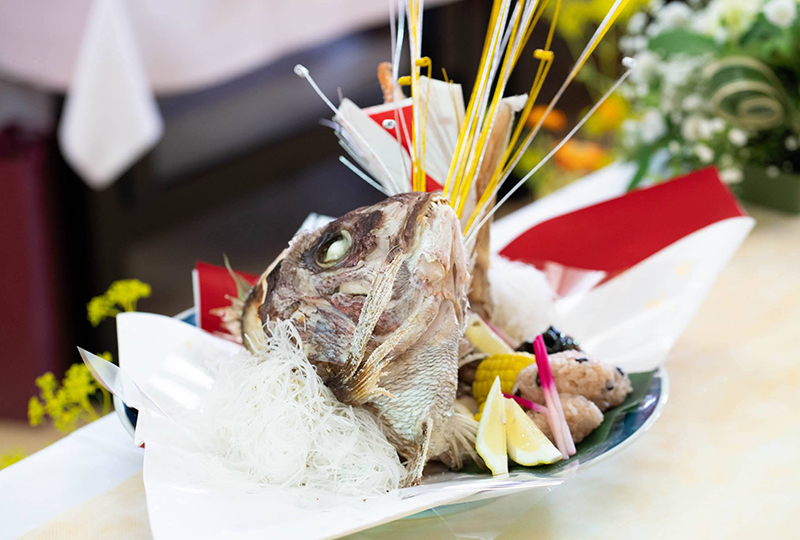 お祝い鯛 尾紙付き [店内でご飲食の場合]