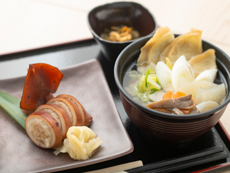 いかめしとせんべい汁定食